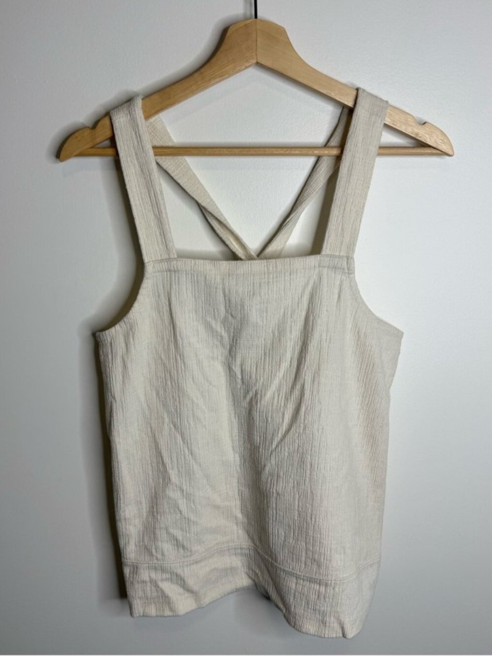 Madewell Cream Square Neck Tank size medium